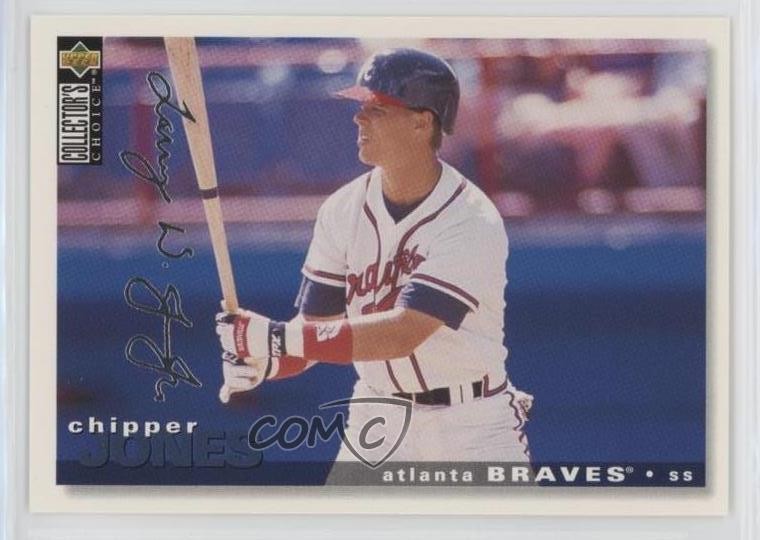 1995 Upper Deck Collector's Choice Silver Foil Signature Chipper Jones HOF 03rx