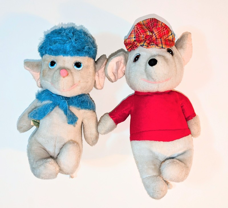 Vintage Disney The Rescuers Plush Dolls: Bernard & Bianca, 13 Inches