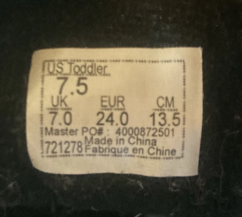 Zapatos Vans de caña alta para niños pequeños talla 7,5 negros con tablero de cuadros arco iris y cremallera trasera Foto 4 de 4