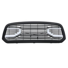 Front Big Horn Style Black Bumper Grille Wlight For 2013-2018 Dodge Ram 1500