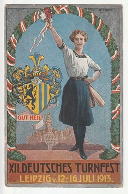 Postcard Leipzig, XII. German Gymnastics Festival 1913 Artist Card