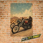 Easy Rider Desert Ride Movie Scene Metal Tin Sign 8x12 Vintage Poster