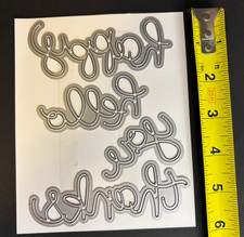 Stampin Up Sizzix Hello You Thinlits 137363 Set of 4 Dies