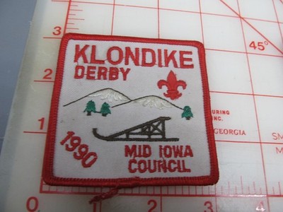 Mid-Iowa Council collectible 1990 Klondike Derby patch (b16)