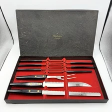 VTG Robinson Knife Co. 9 Piece Knife Fork Set In Original Box Made In USA