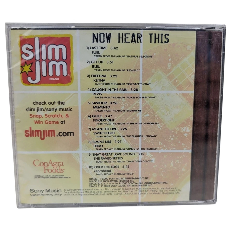 Various - Slimjim Now Hear This (CD, 2003) Zebrahead Fuel Switchfoot Endo Foto 4 de 4