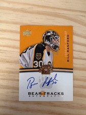2023-24 Upper Deck Boston Bruins Centennial Bear Tracks Autographs Bill Ranford