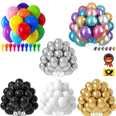 Luftballons 5-50 Stk 27cm heliumgeeignet Geburtstag Hochzeit Party Farbe wählbar