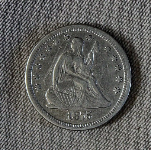 1875-P Seated Liberty Quarter (25c) - Higher Quality Coin!