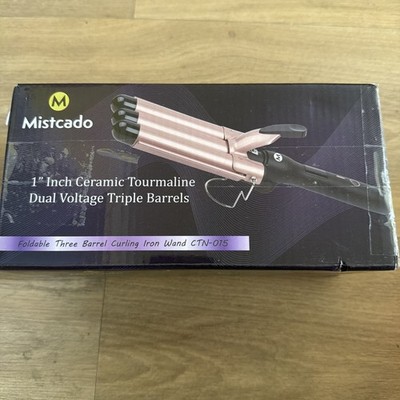 Mistcado 1 Zoll Keramik Turmalin Dual Voltage Triple Barrels Lockenstab 