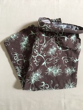 Bebe Au Lait Nursing Cover Brown Teal Feather Print Adjustable Breathable Cotton