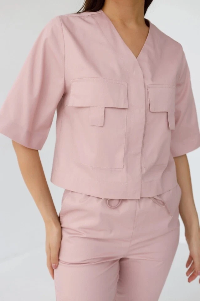 Conjunto Exfoliante Algodón Cómodo Mujer, Talla S, M, L, Color Rosa Claro (Algodón Premium) Foto 3 de 4