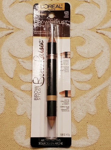 New Loreal Brow Stylist Raiser Highlighter & Concealer Duo #625 Deep Foncé