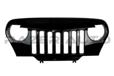 Gloss Black Skull Style Overlay Grille fit for 97-06 Jeep Wrangler TJ 1997-2006