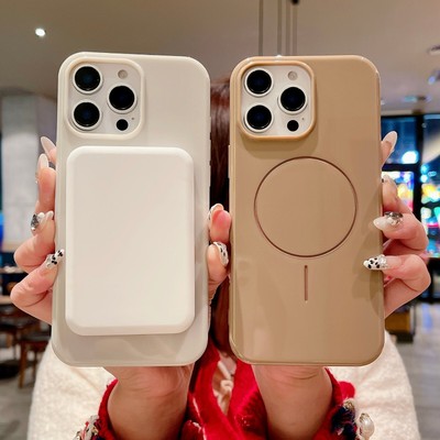 For iPhone 16 Pro Max 15 14 13 12 MagSafe Magnetic Soft TPU Silicone Case Cover
