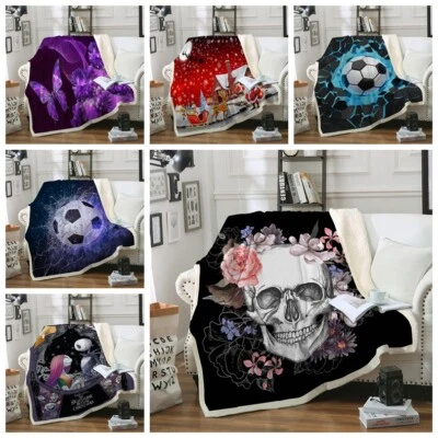 GUIDEAR Nightmare Before Christmas Blanket Throws Soft Warm Faux Fur Fleece for Sofa Bed