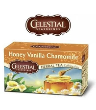 Celestial Seasonings, Honey Vanilla Chamomile Herbal Tea, Tea Bags, 20 Ct