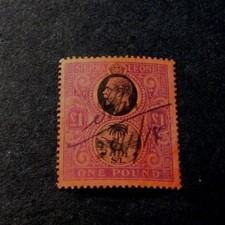 Sierra Leone  Stamp Scott#  119  King George V and Seal 1912-24   C495