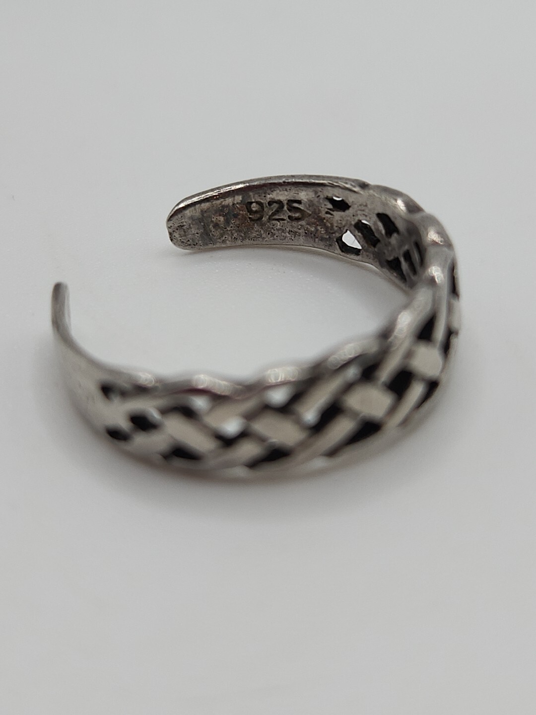 Sterling Silver Knot Briad Adjustable Ring Or Toe… - image 5