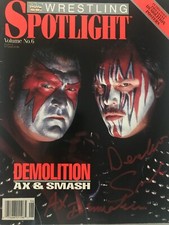 WWF Wrestling Spotlight Volume No.6 Magazine Signed by Demolition