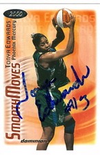 Tonya Edwards autographed Basketball Card Phoenix Mercury 2000 Fleer Skybox #153