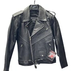 Men's Classic Brando Leather Motorcycle Jacket – Black