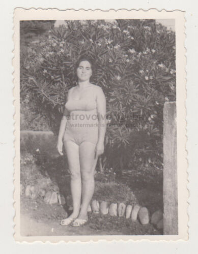 Pretty Chubby Young Woman Beach Bikini Swimsuit Lady Female Photo Snapshot eBay picture