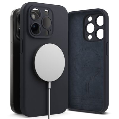 Ringke schmale Silikon Magsafe matte Hülle für Apple iPhone 15 Range - tiefblau