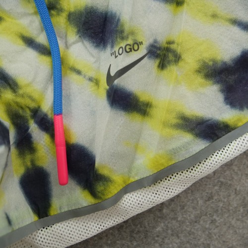 Nike x Off-White NRG Shorts Womens Large Yellow Black Running Lined Elastic Wais - Picture 7 of 20