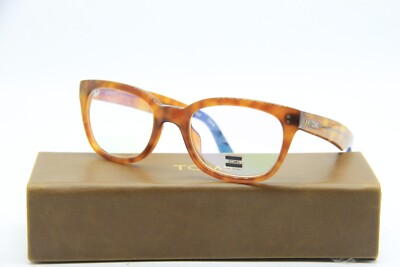 NEW TOMS LYNDI 10002208 BROWN BLUE AUTHENTIC EYEGLASSES W/CASE 49-20