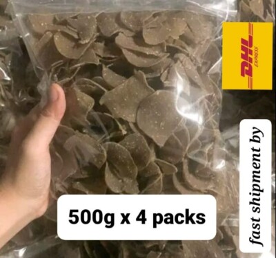 500gx 4 packs FRESH FISH CRACKERS (keropok ikan ) - fast shipment by DHL Express