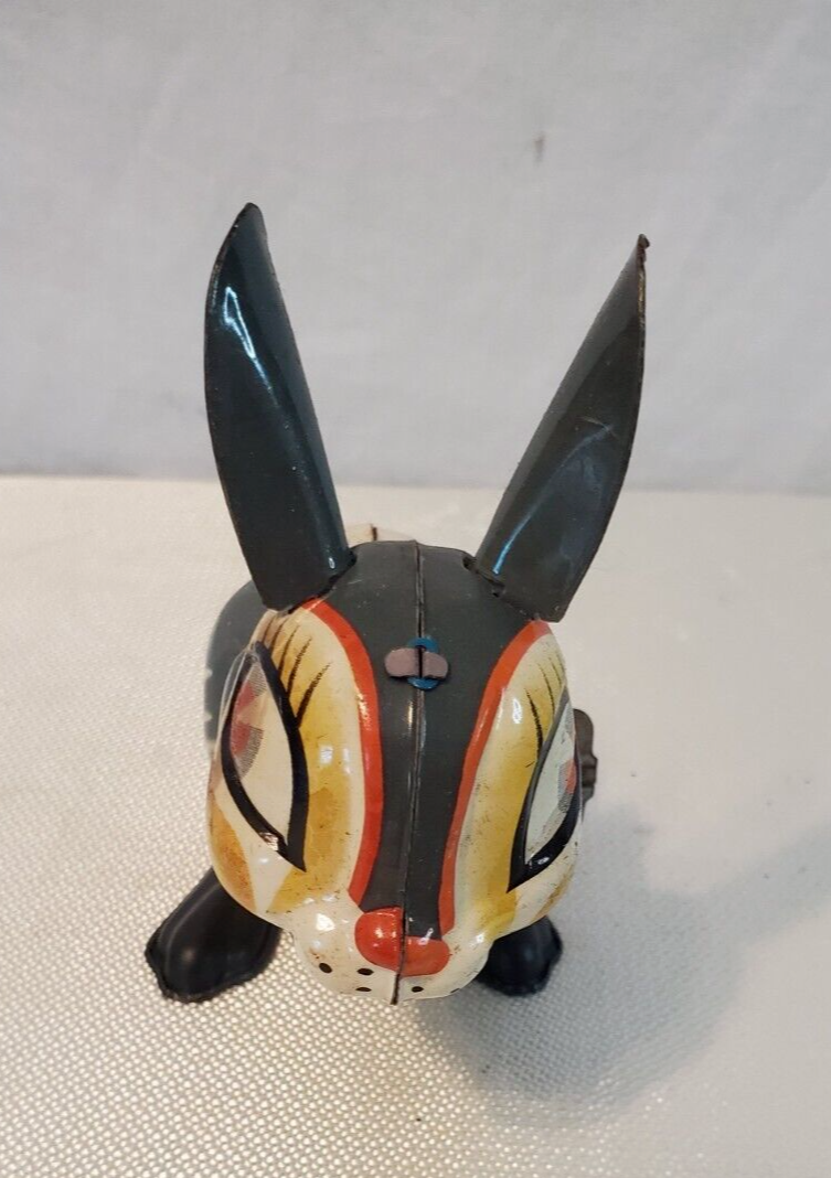 Vintage 1950'S Original Tin Wind Up Hopping Rabbit Toy, Works, Preowned eBay