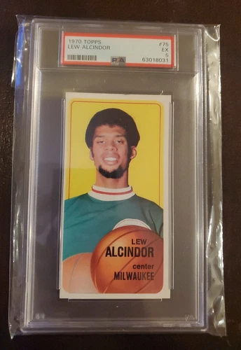 1970 Topps Basketball #75 Lew Alcindor Milwaukee HOF PSA 5 EX Kareem 2nd YR card