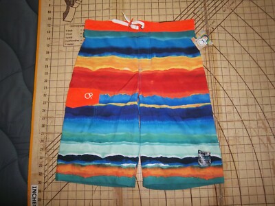 YOUTH SIZE 2XLARGE (18) OP MULTICOLORED SWIM/BOARD SHORTS - NWT