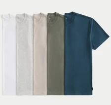 Hollister ICON Relaxed CREW-Neck T-SHIRT 5-PACK Short 5 pack Size L,M, S #G0-2