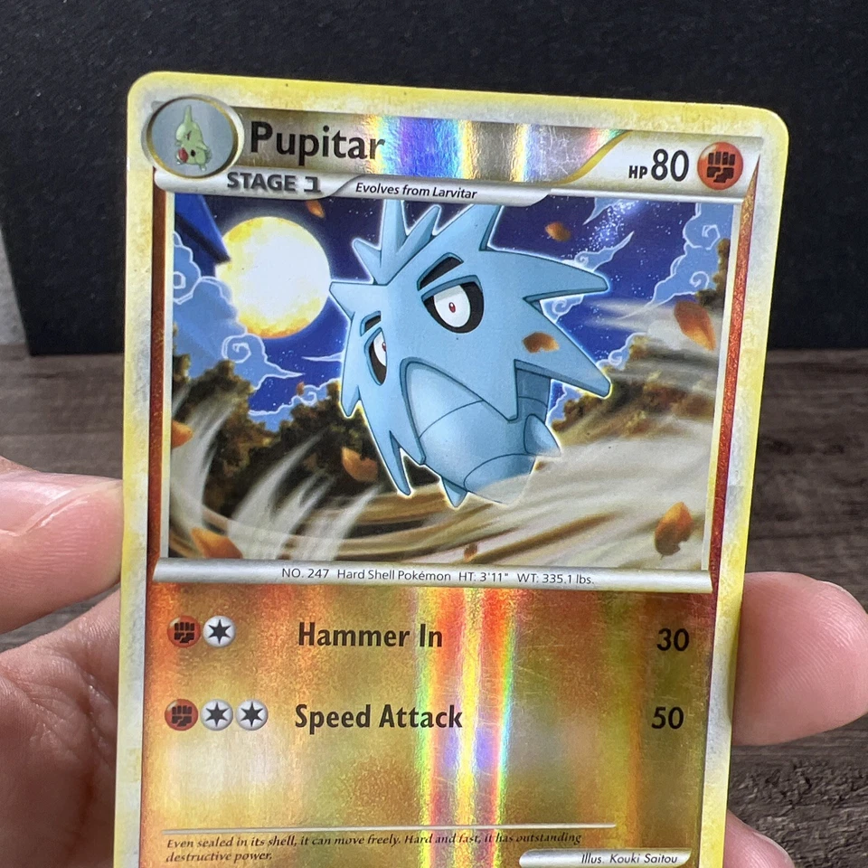 Pupitar Unleashed 39/95 Reverse Holo Pokemon Card - Image 2 of 4