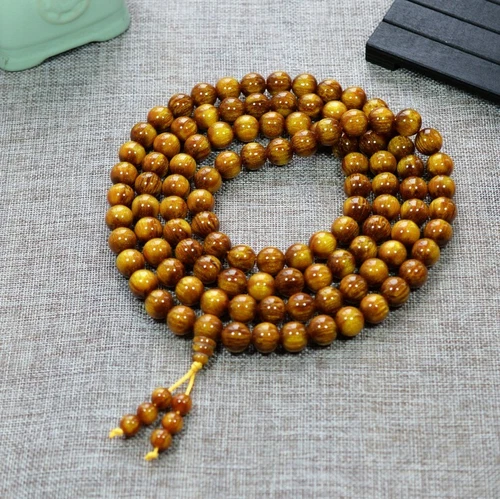 108pcs Genuine Golden Black Coral Sea Willow Bracelet Beads 12mm - Picture 3 of 4