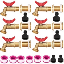 Brass Rain Barrel Spigot Quarter Turn Ball Valve Spigot with Bulkhead Fitting US