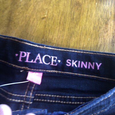 The Childrens Place Girls Size 4 Plus Denim Skinny Jeans Dark Wash Blueberry