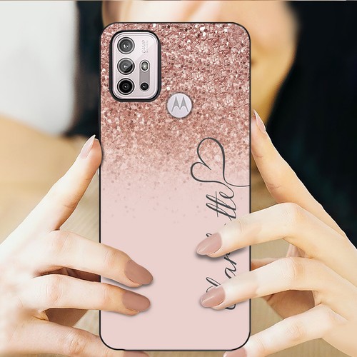 Case Personalised For Motorola E14 G54 G14 G85 G24 Marble Textured Phone Cover - Picture 81 of 96