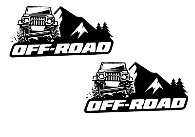 4X4 Off Road sticker  4x4 OFFROAD 2x AUFKLEBER Car ,Autosport Caravan