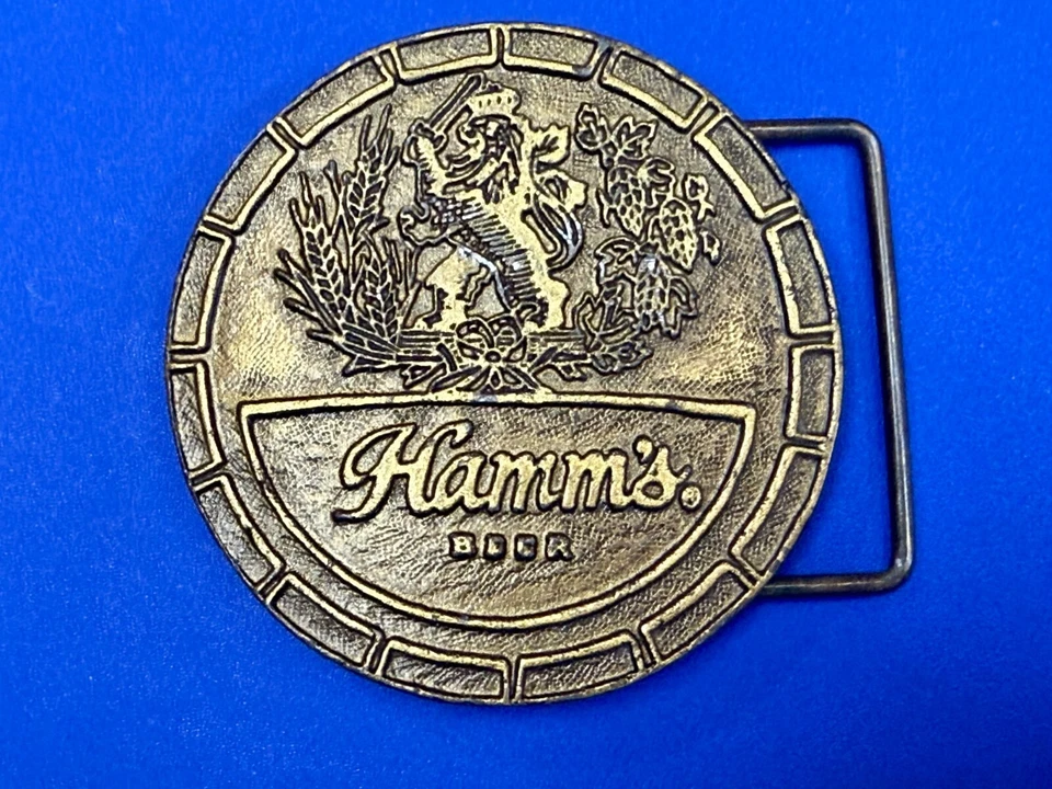 Hamms啤酒酿造公司广告酒精圆形皮带扣 — 第 2/4 张图片