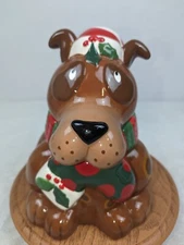 Cracker Barrel Holiday Dog Cookie Jar Full Of Mischief Ceramic Lrg Lori Siebert