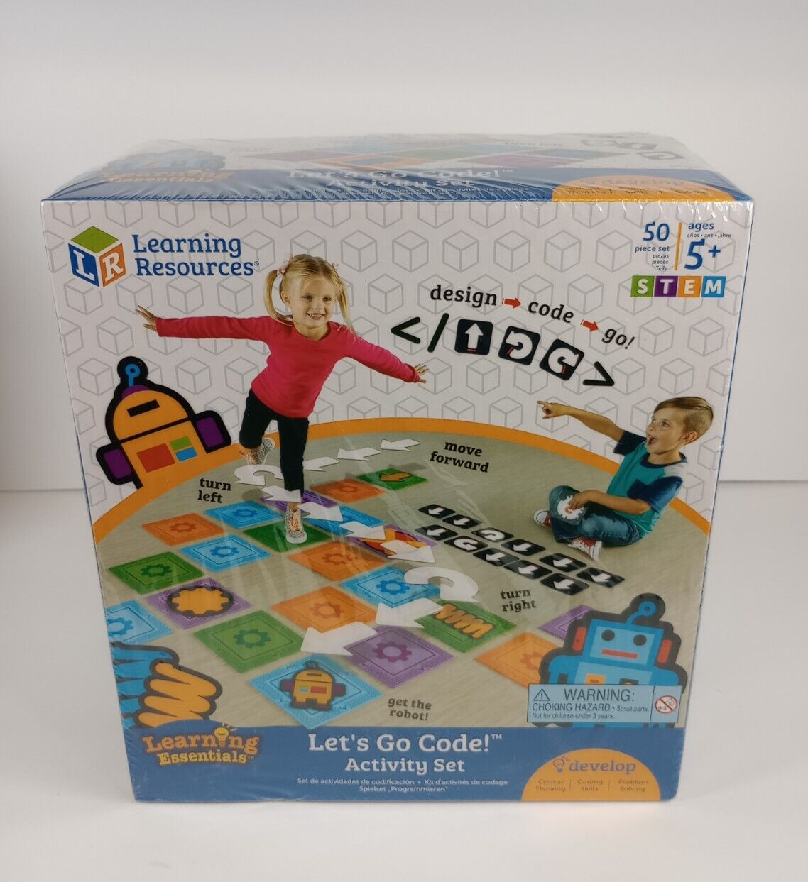 Learning Resources STEM Let's Go Coding Activity Set 50 Pieces for Kids-image