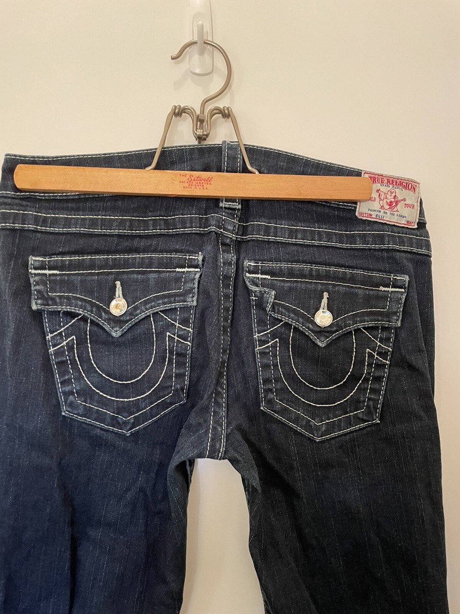 True Religion Skinny Jeans #112790 Size 29 Swarovski Crystals USA 99% Cotton