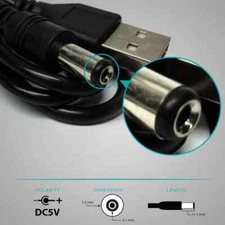 USB TO DC 2.0/3.5X1.35/5.5X2.1 5V DC Barrel Jack Plug Charging