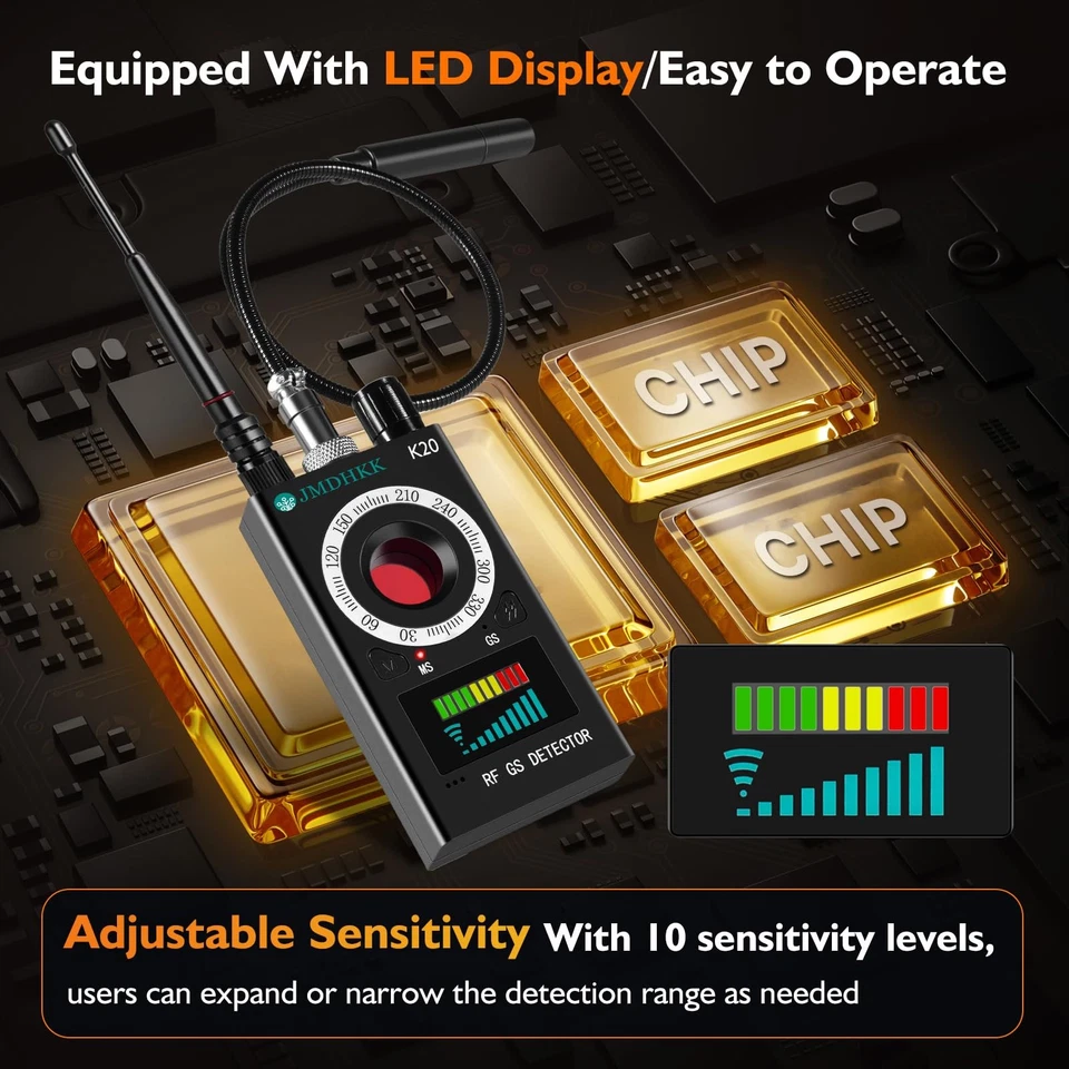 Hidden Camera Detector, Bug Detector, Magnetic Field Detector for Privacy Pro... - Image 2 of 4