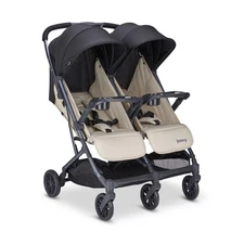 Kooper X2 Lightweight Compact Double Stroller with Trays - Sand