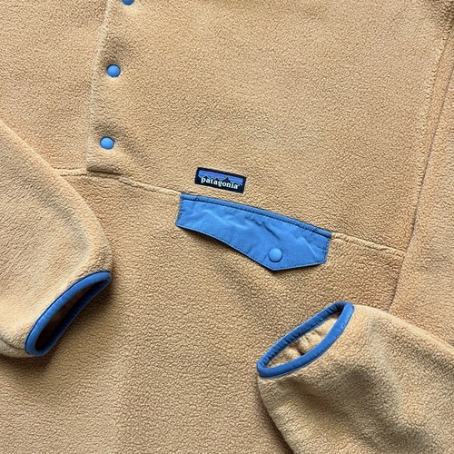 Vintage Patagonia Synchilla Snap T Fleece Mens Size 2XL Yellow Solid - Picture 3 of 8