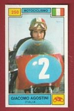 FIGURINA PANINI CAMPIONI DELLO SPORT 1969-70 N.250 GIACOMO AGOSTINI MOTO GP
